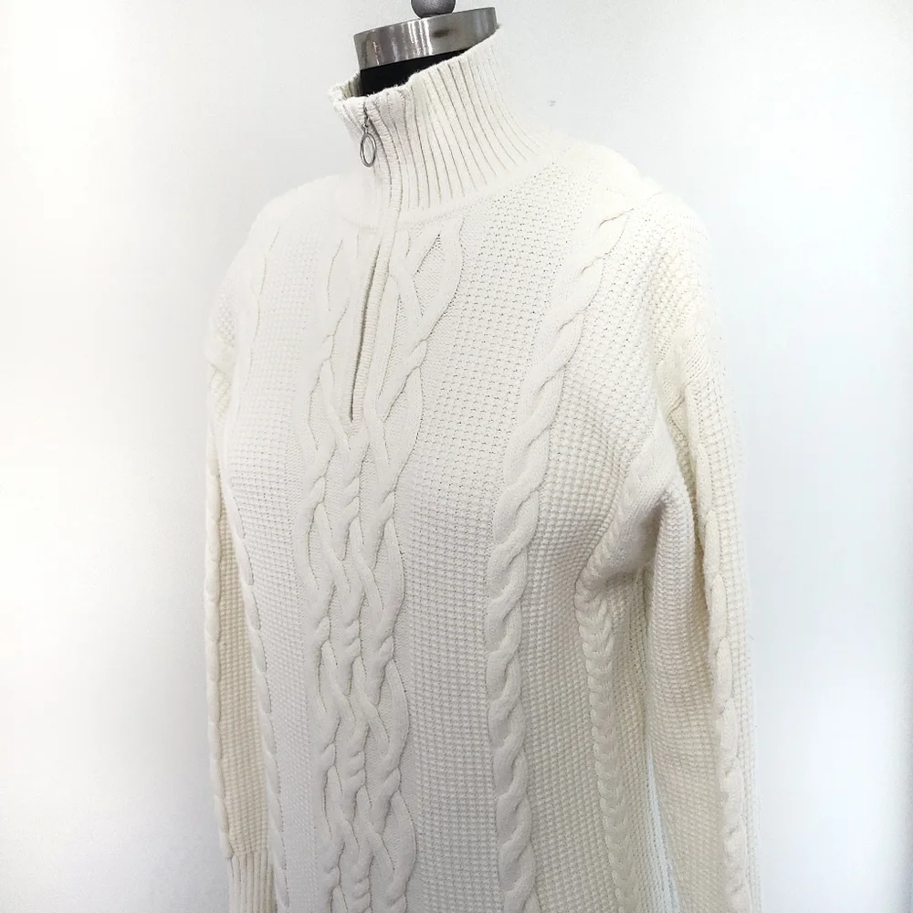 Aritzia Sunday Best Demi Chunky Cable Knit Ribbed Sweater Dress - Picture 3 of 14